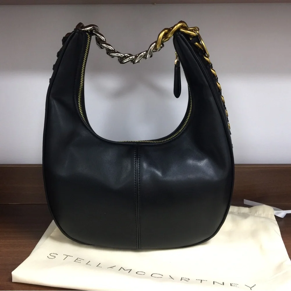 🍀🍾Women's Stella McCartney Frayme Small Zipped Shoulder Bag - Picture 3 of 7